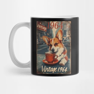 Vintage 1964 60 Year Old Funny Corgi NYC Lover 60th Birthday Mug